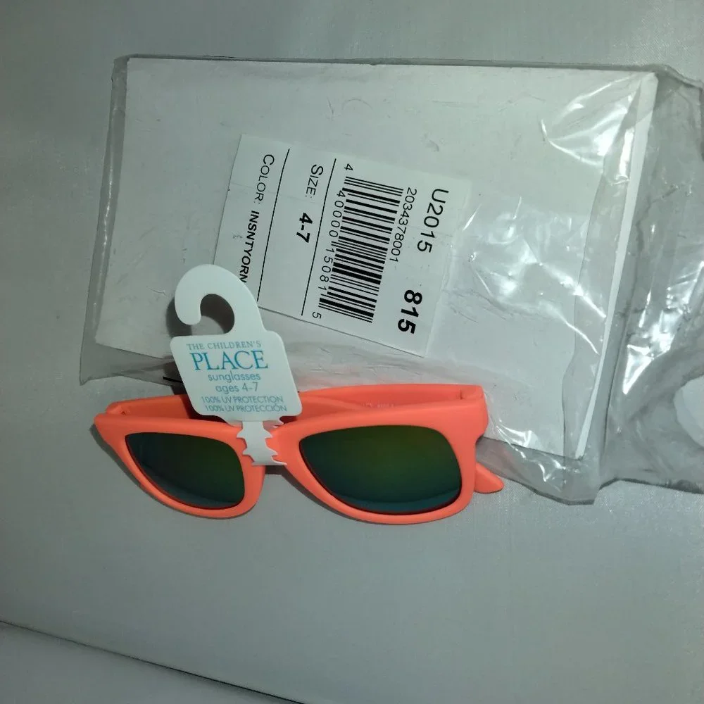 LOT- 4 Pairs The Childrens Place Sunglasses Size 4-7 NOS Pink Blue Orange